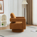 Stonewell Square Swivel Accent Chair with Open Back