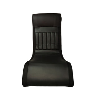 Foldable Gaming Chair With Onboard Speakers, LED Strip Lighting, Bluetooth, Vibration Massage, USB Charging Port - Black