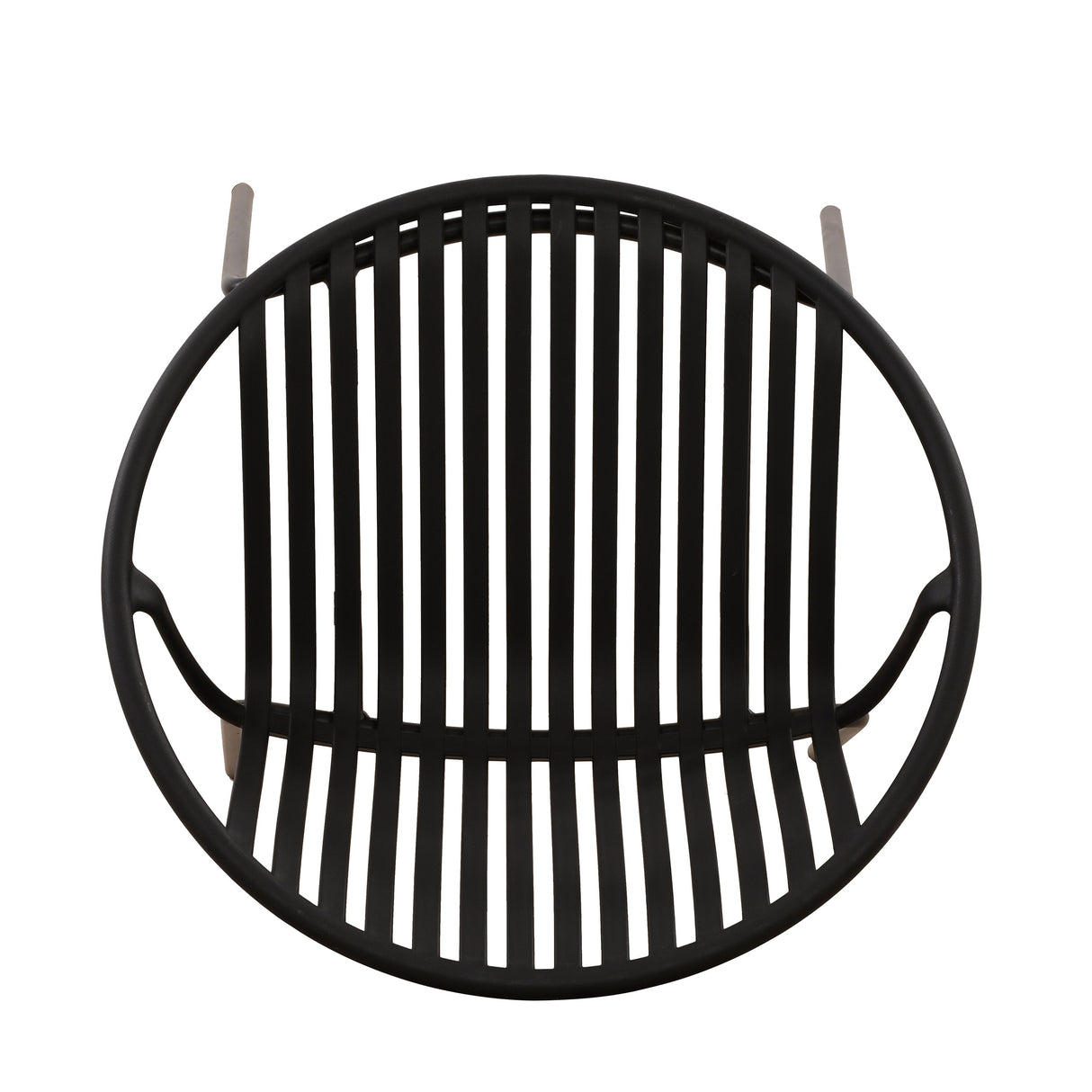 Modern Simple Art Style Patio Dining Chairs with Breathable Design (Set of 2)