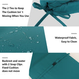 2-Piece Outdoor Chaise Lounge Cushion Set, Smoke Blue