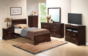 Louis Phillipe - Twin Bed - Cappuccino