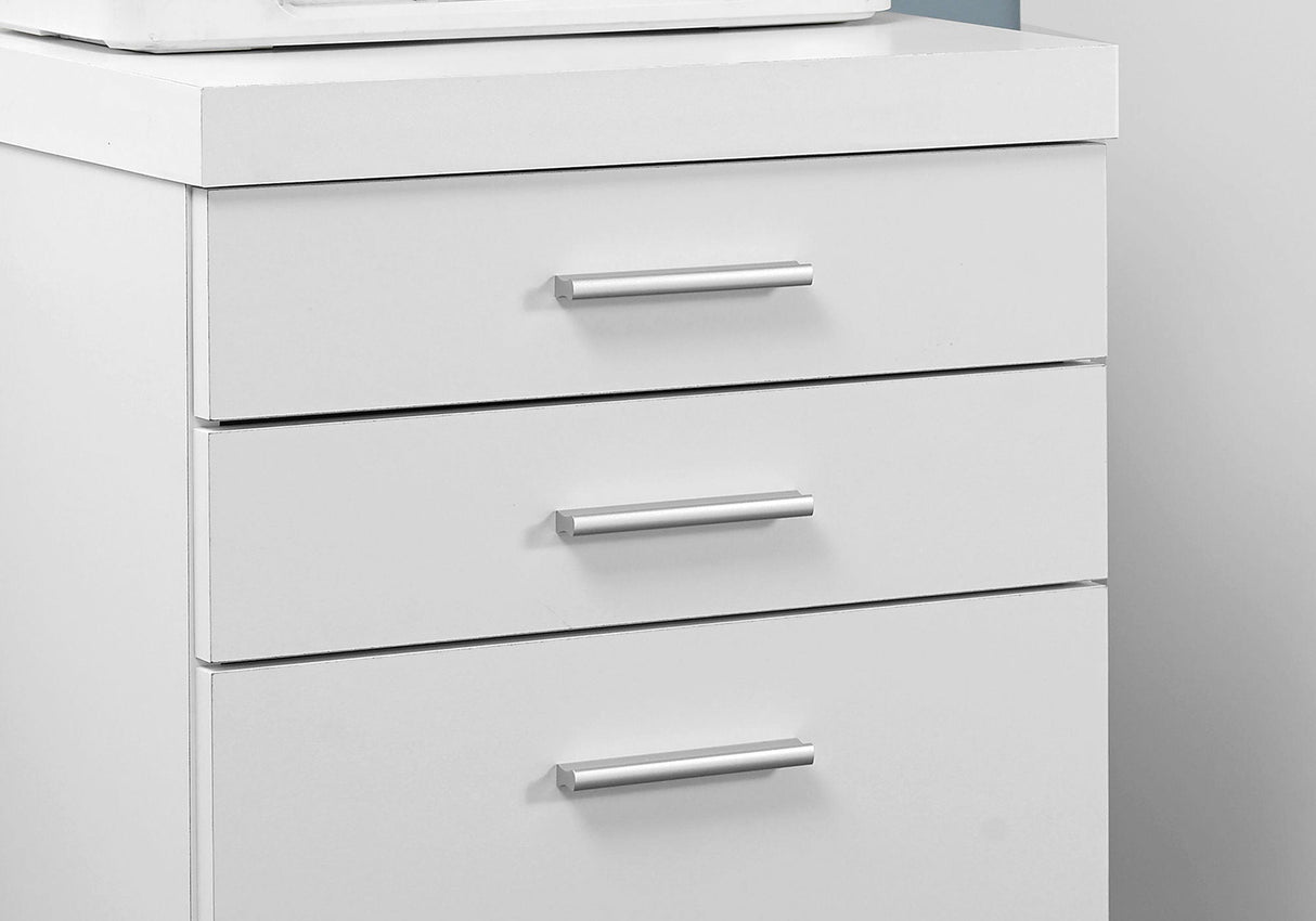 Rolling Mobile File Cabinet with Storage Drawers & Printer Stand