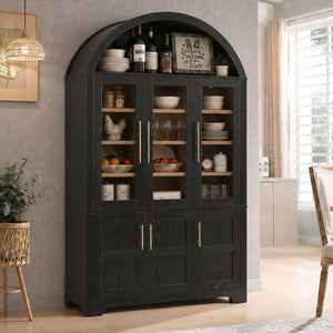 K&K 73" Tall Arched Kitchen Pantry