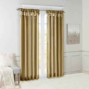 Twist Tab Lined Window Curtain Panel Bronze 50x84'