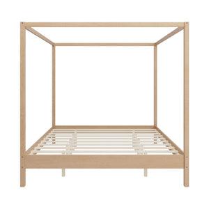 Canopy Bed Frame 4 Poster Platform Bed With Slats Support, No Box Spring Needed