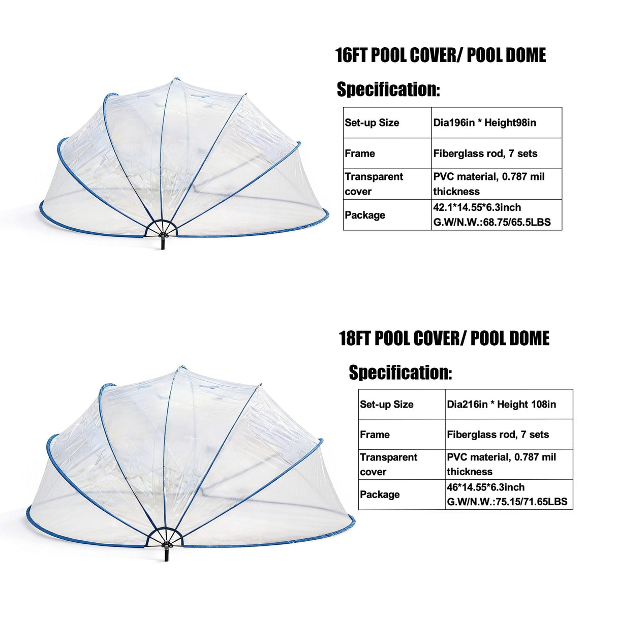 16.4ft Ground-Mounted Retractable Pool Cover