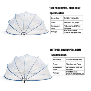 16.4ft Ground-Mounted Retractable Pool Cover