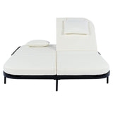 TREXM Outdoor Daybed with Adjustable Backrest