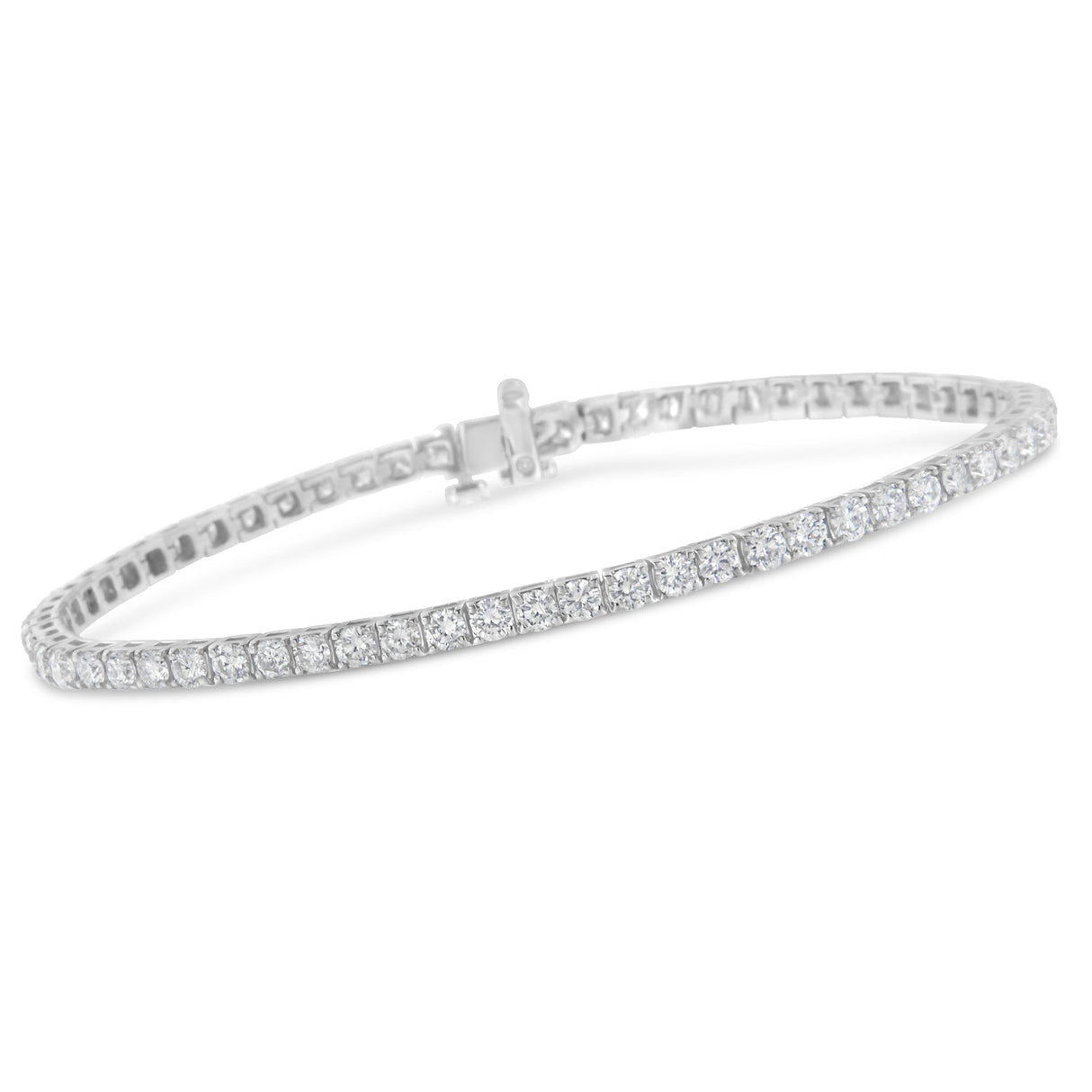 IGI Certified 5.0 Cttw Cut Diamond 14K White Gold Classic 7â€ Tennis Bracelet (H-I Color, I1-I2 Clarity)
