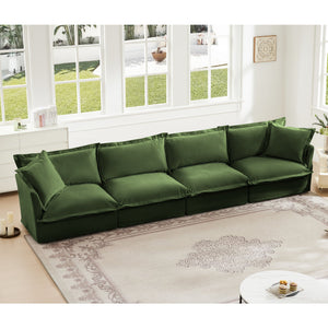 Slipcovered Long Sofa - 4 Seater