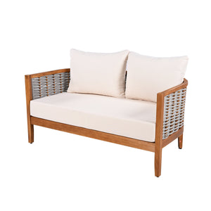 Outdoor Unique Tub Design 4-Seat Sofa Set with Woven Rope