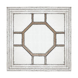 Antique Style Decorative Square Wall Mirror with Mirrored Frame