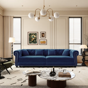Chesterfield 3-in-1 Pull-Out Sofa Bed, Convertible Sleeper Sofa