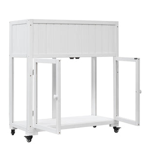 TOPMAX Patio Mini Wood Cold Frame Greenhouse