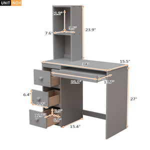 Loft Bed With Stand Alone Bed, Storage Staircase, Desk, Shelves, And Drawers