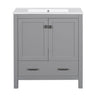 Bathroom Vanity With Single Sink, Combo Cabinet Undermount Sink, Bathroom Storage Cabinet With Two Doors And A Drawer, Soft Closing, Multifunctional Storage, Solid Wood Frame
