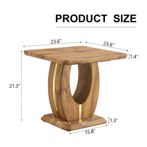 Elegant Wood-Grain Coffee Table