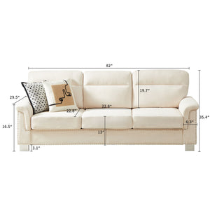 3 Seater Elegant Stationary Sofa
