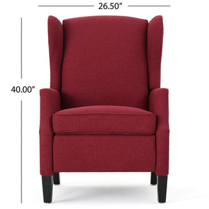 Westeros Wing Back Fabric Upholstered Recliner
