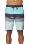 ONeill Men's Turquoise Four Square Stripe Board Shorts