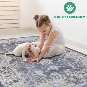 Payas - 6' X 9' Traditional Area Rug - Blue