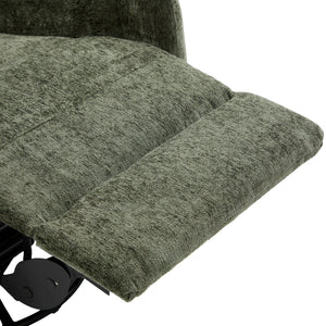 Manual Recliner Massage Chair With Swivel Rocker, 8 Massage Modes, Side Storage Pocket