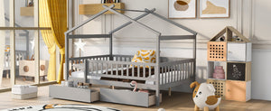 House Bed With 2 Drawers