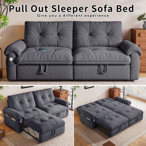 77-Inch Convertible Sofa Bed