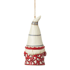 Nordic Noel Gnome with Heart Wreath - Ornament