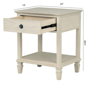 Victoria - Bedside Table With Drawer And Shelf