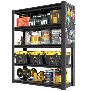 78"H 5-Tier Adjustable Heavy-Duty Storage Shelving Unit