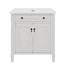 Vintage Bathroom Vanity With Sink, Rustic Cabinet With Soft Close Doors