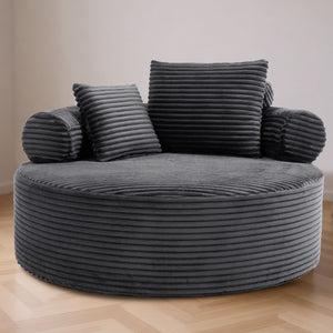 Round Sofa Bed With 3 Pillows For Living Room