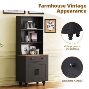 On-Trend Farmhouse Storage Cabinet with Adjustable Shelves