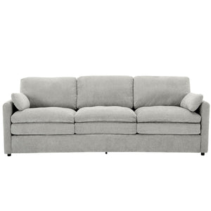 Cozy Upholstered 3 Seater Sofa With Double Cushion