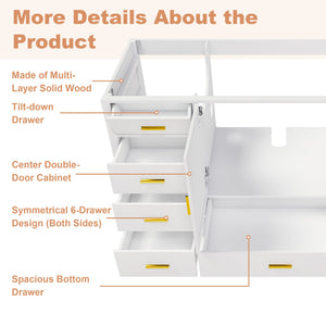 60" Bathroom Vanity Base Cabinet with Storage in White