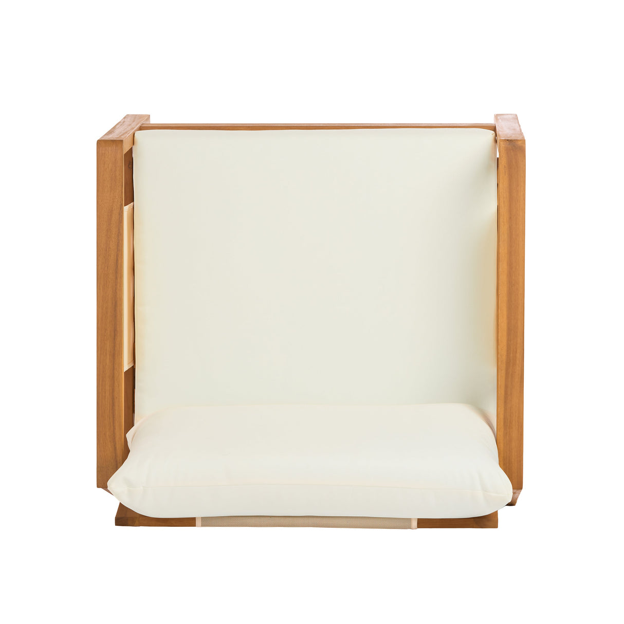 Outdoor Club Chair, Acacia Wood Frame with Textilene Accents