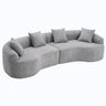 4 Seater Sofa With Fabric, 30D, 60 Hardness Full Sponge, 4 Pillow For Living Room, Home Furniture Sleeper Sectional Sofa For Apartment