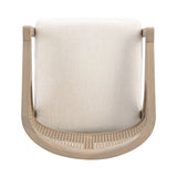 Wooden Frame Counter Stool with Rattan Back, Set of 2