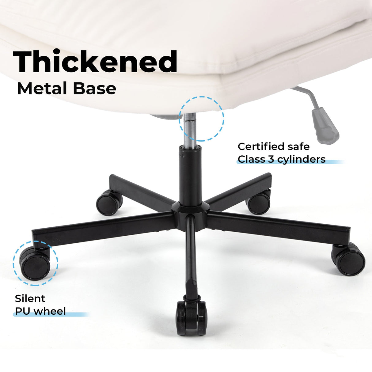Upgrade! Larger Size 360° Swivel Home Office Desk Chair with Wheels