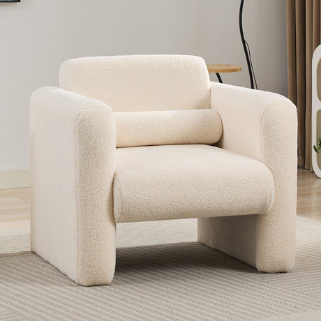 Marlowe Modern Sherpa Upholstered Comfy Reading Accent Chair