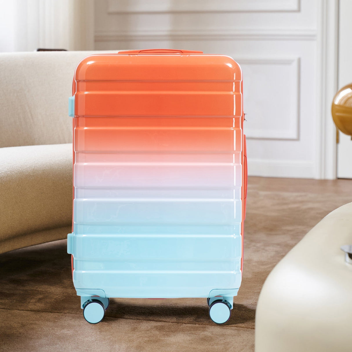3-Piece Spinner Wheel Luggage Set with Gradient Color