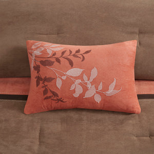 7 Piece Faux Suede Comforter Set - Coral California King