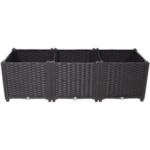 Deep Raised Garden Bed Plastic Planter Boxes