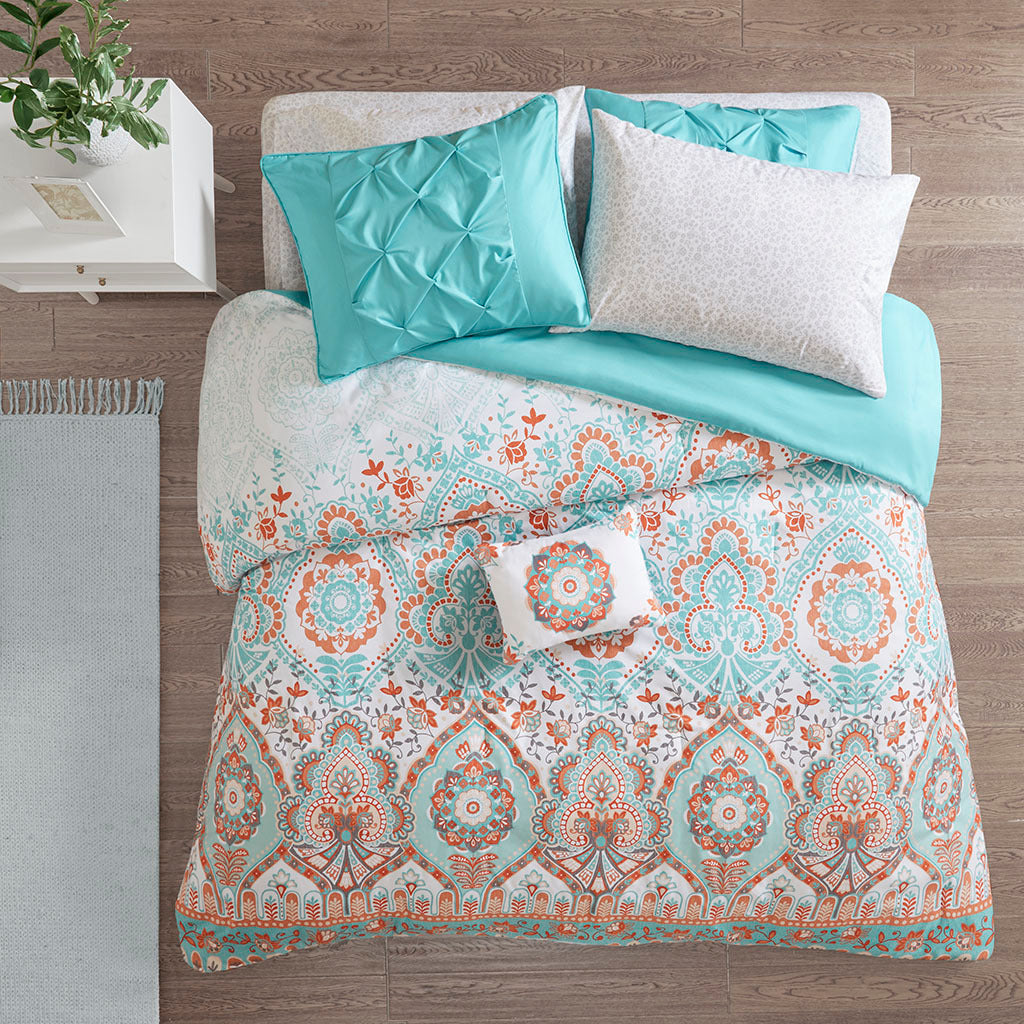 Twin XL Boho Comforter Set with Bed Sheets