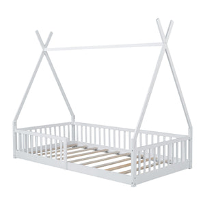 House Shaped Design Bed With Fence