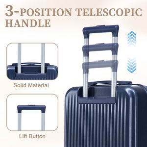 14'/20' 2-Piece ABS Spinner Wheel Luggage Set with Combination Lock