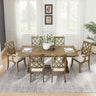 Daniella 7-Piece Modern Extendable Solid Wood Dining Set