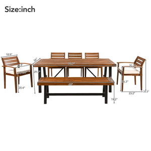 GO Outdoor Wood Dining Set For 7-8 Persons