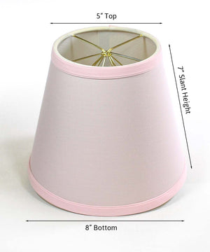 8"W x 7"H Empire Linen Edison Clip On Lamp Shade Pale Dogwood Pink